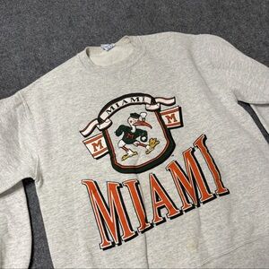 Vintage Miami Hurricanes Rare Sweatshirt Crewneck Rare Over Print Mens size XL